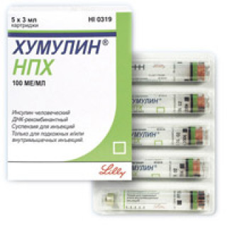 Хумулин Н НПХ (Humulin) 10х3мл картридж Хумулин Н НПХ (Humulin) 10х3мл картридж